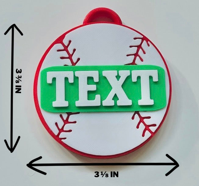 Baseball Backpack Tag