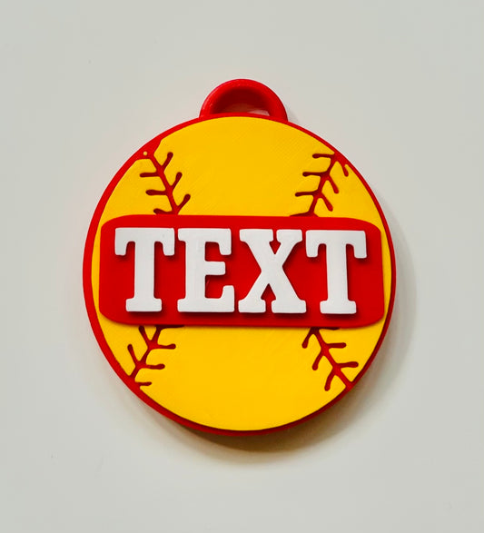 Softball Backpack Tag
