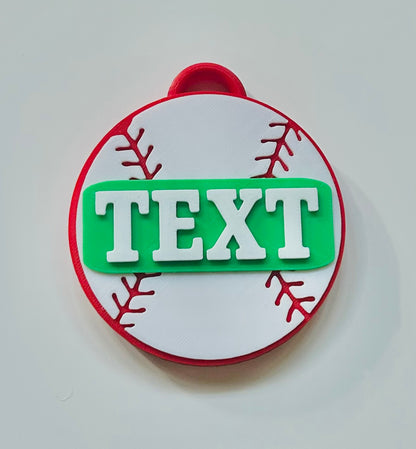 Baseball Backpack Tag