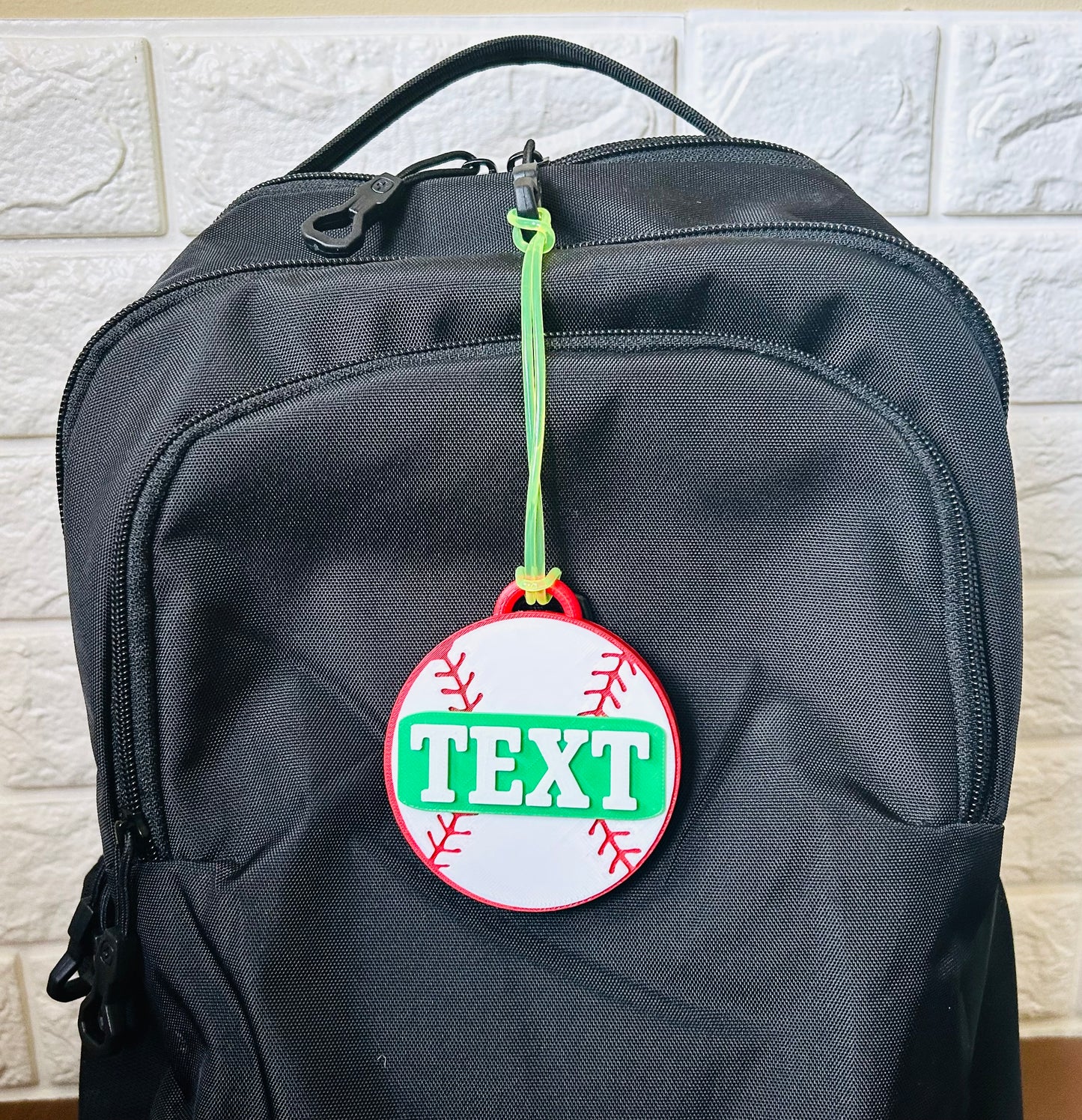 Baseball Backpack Tag