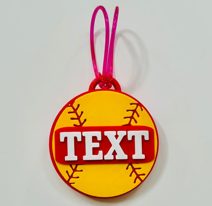 Softball Backpack Tag
