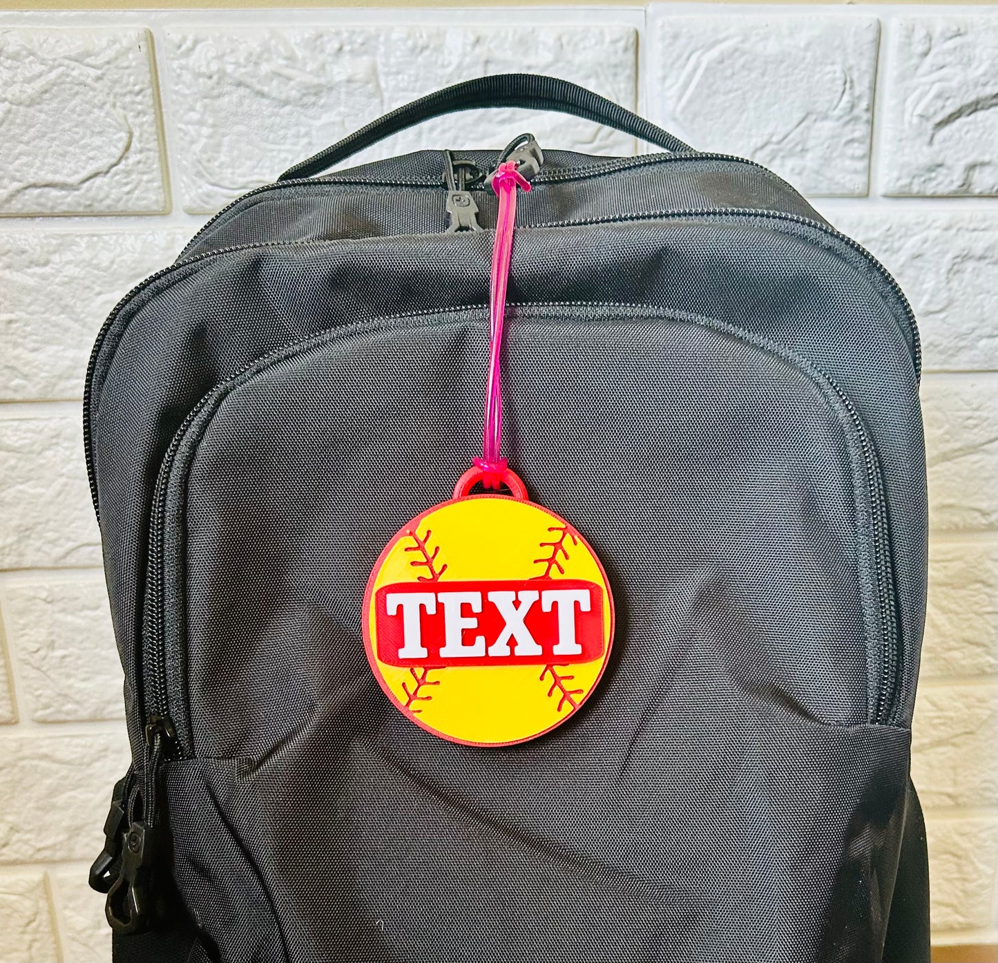 Softball Backpack Tag