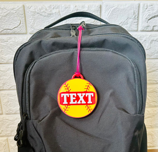 Softball Backpack Tag