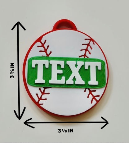 Baseball Backpack Tag