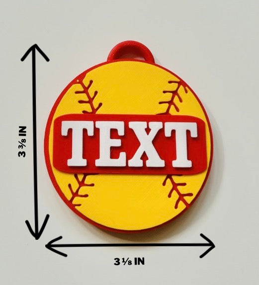 Softball Backpack Tag